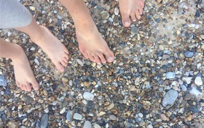 Feet on a beach